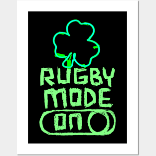 Irish Rugby Mode ON with Shamrock Posters and Art